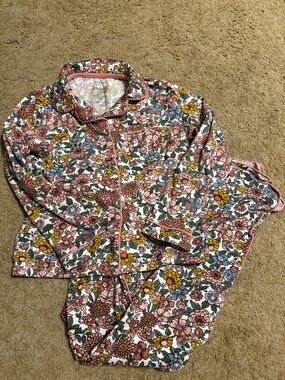 Tahari Girls Floral Print Pink Pajama Set